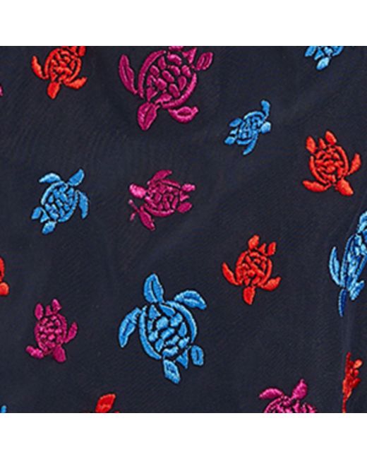 Vilebrequin Blue Micro Turtle Mistral Swim Shorts for men