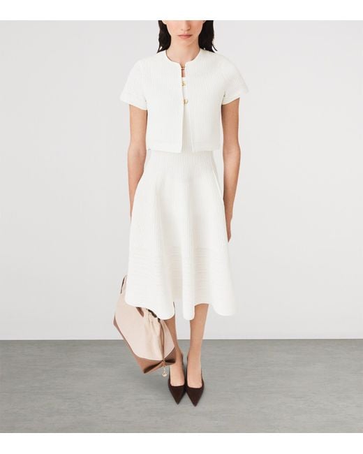 Maje White Short-Sleeve Cardigan