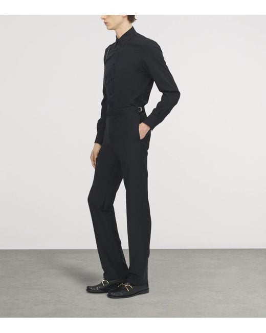 McQueen Blue Chain-Embellished Shirt for men
