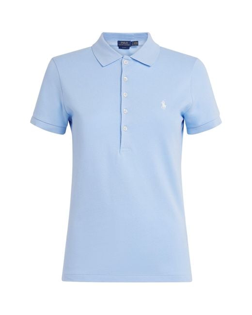 Polo Ralph Lauren Blue Cotton Slim Polo Shirt