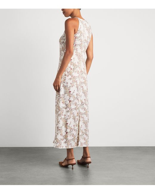 ME+EM White Crepe Halterneck Maxi Dress