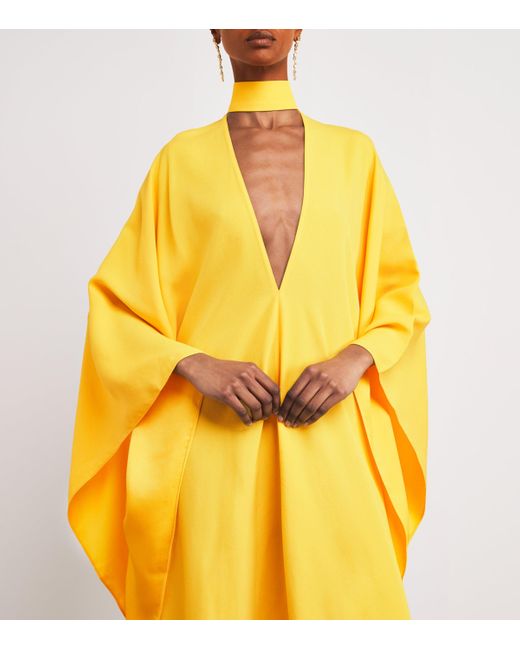 ‎Taller Marmo Yellow Cady Ooo Kaftan Maxi Dress