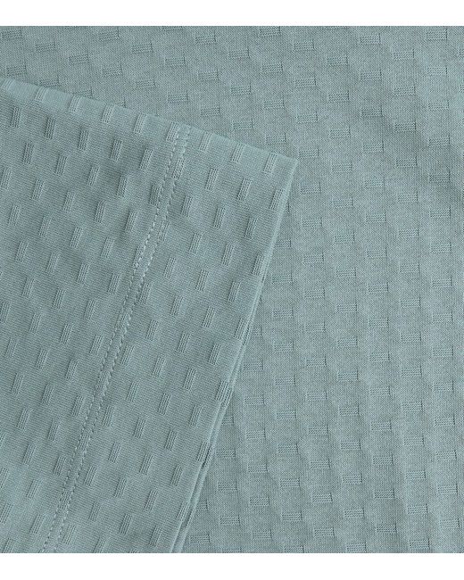 Emporio Armani Blue Cotton-Jersey Jacquard T-Shirt for men
