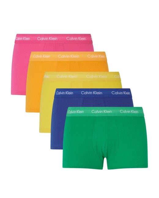 Calvin Klein Yellow Pride Rainbow Boxers (pack Of 5) for men