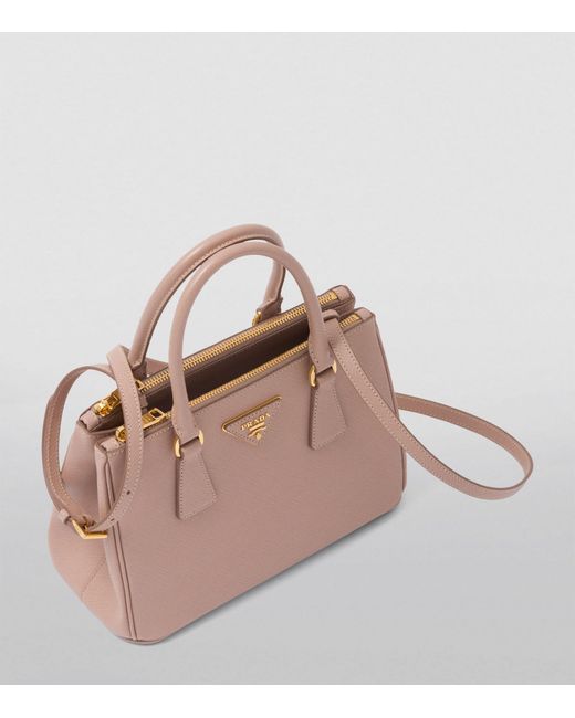 Prada Pink Small Leather Galleria Top-handle Bag