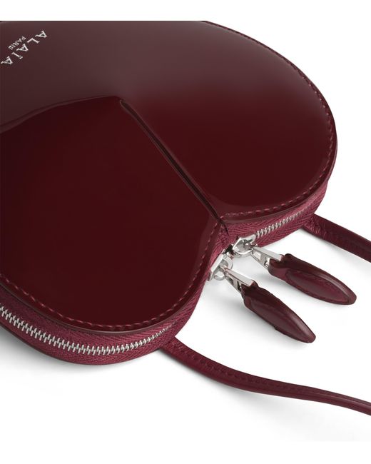 Alaïa Red Mini Patent Leather Le Coeur Shoulder Bag