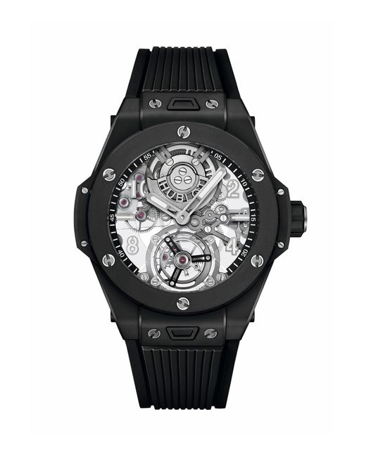 Hublot Ceramic Big Bang Tourbillon Black Magic Watch 45mm