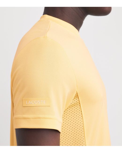 Lacoste Yellow Technical Logo T-Shirt for men
