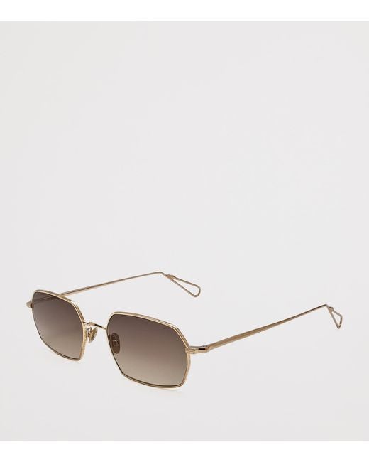 Ahlem Gray Colisee Rectangle Sunglasses for men