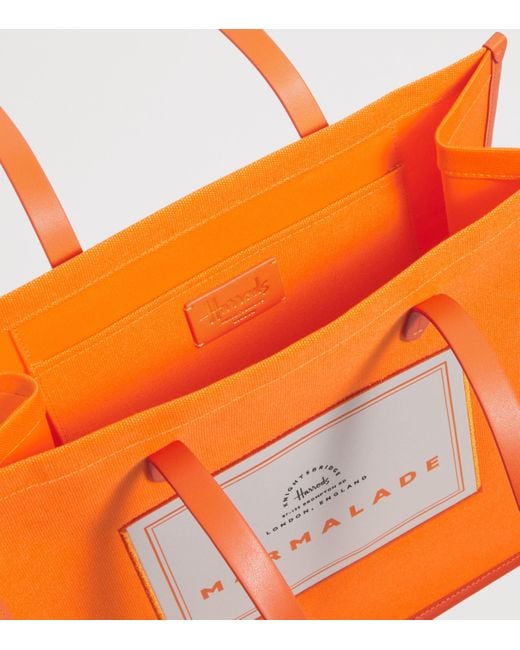 Harrods Orange Cotton Marmalade Condiments Shopper Bag