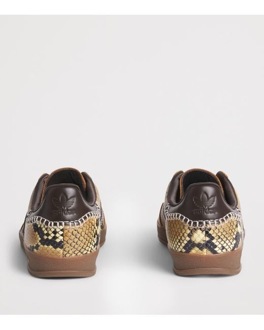 Adidas Brown X Wales Bonner Snake Gazelle Sneakers for men