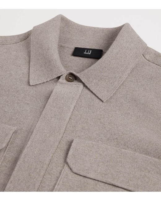 Dunhill Brown Cotton-Cashmere Shacket for men