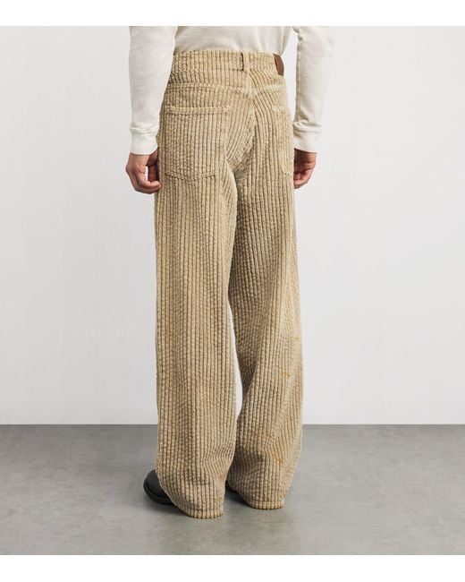 Our Legacy Natural Corduroy Vast Cut Trousers for men
