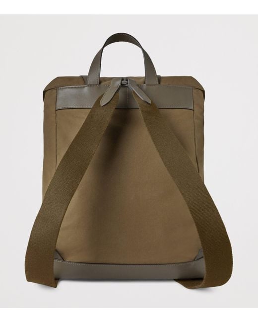 Mulberry Brown Waxed Cotton Heritage Backpack for men