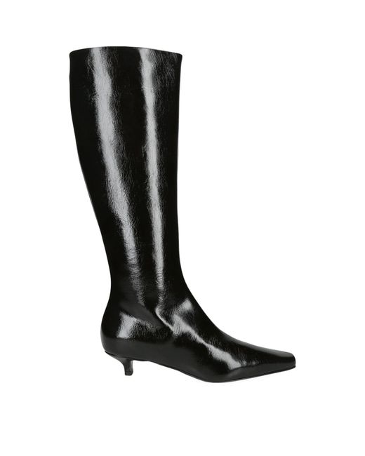 Totême  Black Slim Knee-high Boots 50