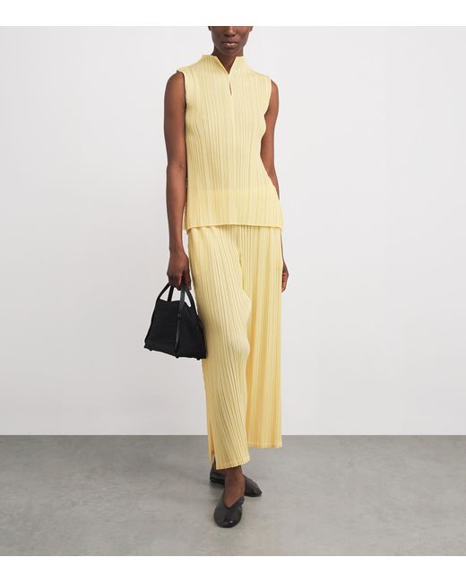 Pleats Please Issey Miyake Mellow Pleats Top in Yellow | Lyst Canada