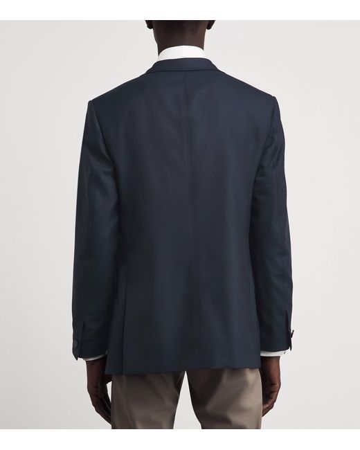 Brioni Blue Stretch-Cashmere Blazer for men