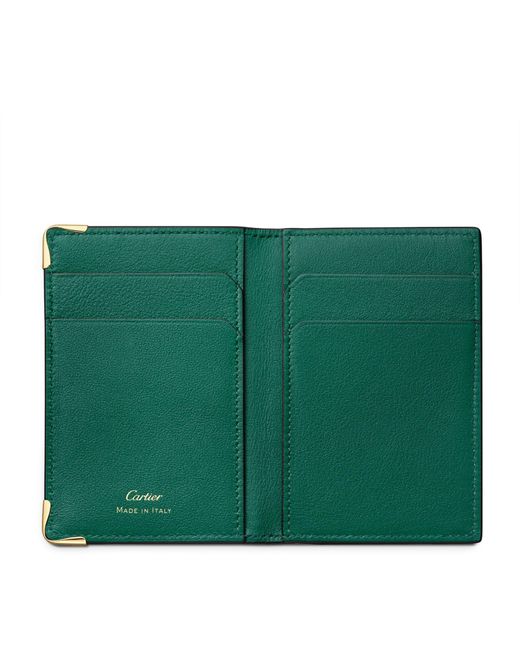 Cartier Green Calfskin Must De Card Holder