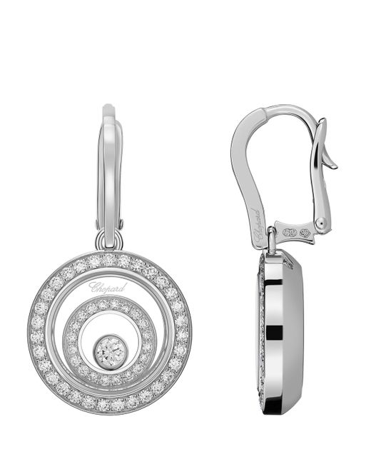 Chopard Metallic And Diamond Happy Spirit Earrings