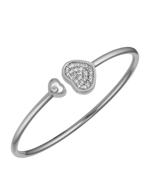 Chopard Metallic And Diamond Happy Hearts Bangle