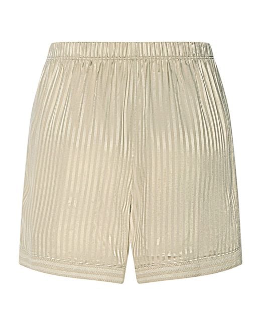 Hanro Natural Satin Striped Lounge Shorts