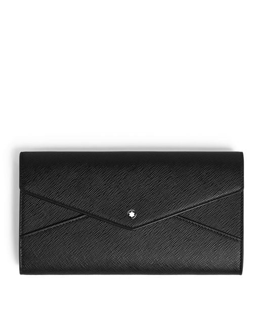 Montblanc Black Leather Sartorial Continental Wallet