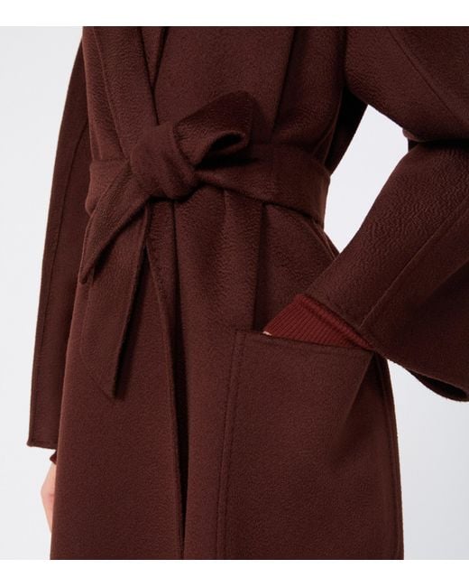 Max Mara Brown Cashmere Ludmilla Wrap Coat