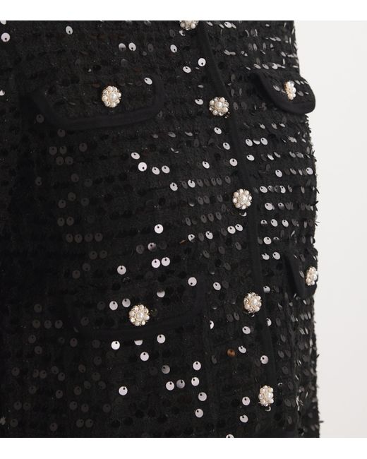 Maje Black Sequinned Cardigan