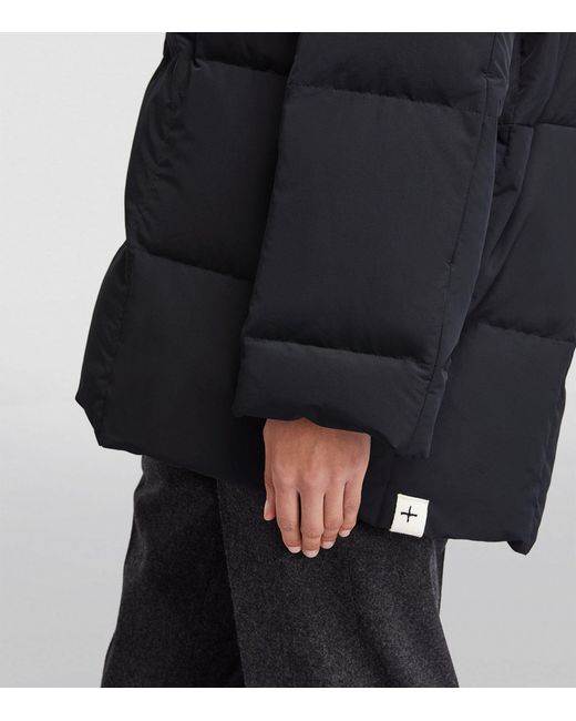 Jil Sander Blue Down-filled Hooded Jacket
