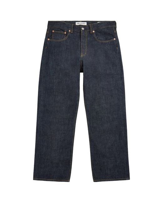 Our Legacy Blue Third Cut Wide-Leg Jeans for men