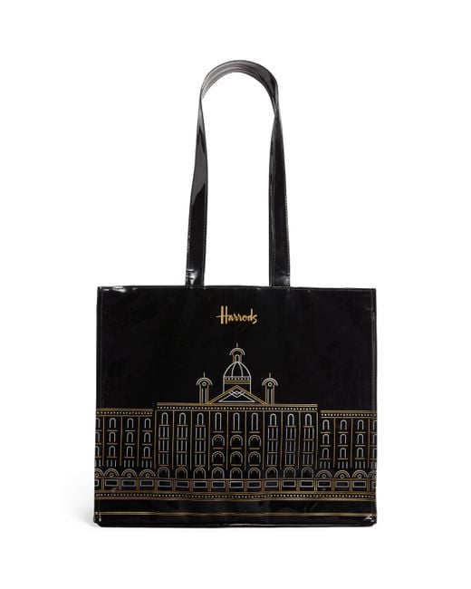 Harrods Black Outline Tote Bag
