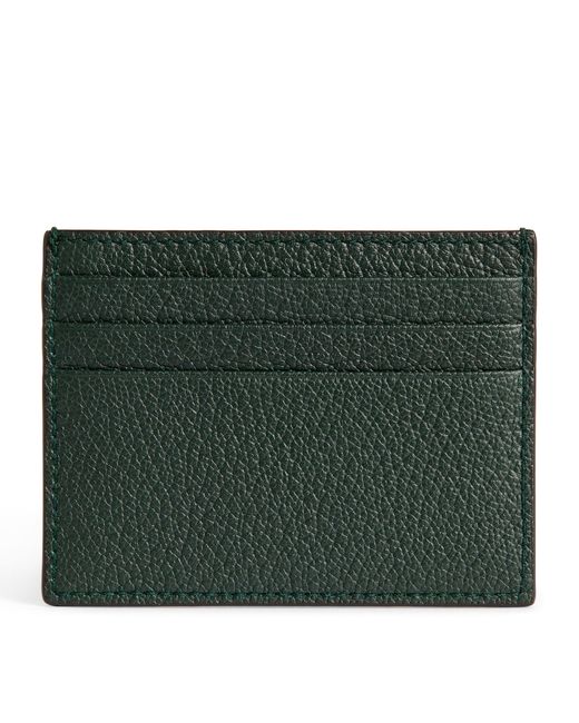 Giorgio Armani Green Leather Card Holder for men