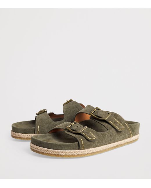 Polo Ralph Lauren Green Suede Turbach Sandals for men