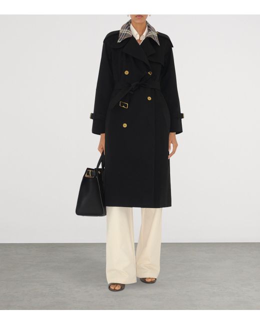 Burberry Black Long Castleford Trench Coat