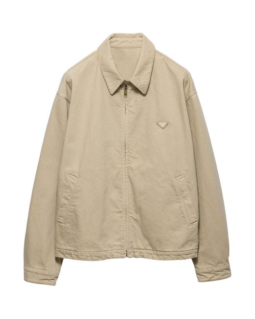 Prada Natural Old Denim Blouson Jacket for men