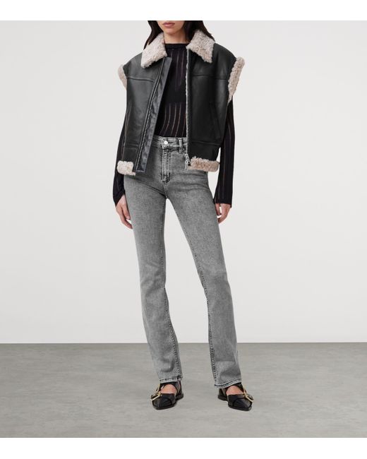 AllSaints Gray Haldan Bootcut Jeans