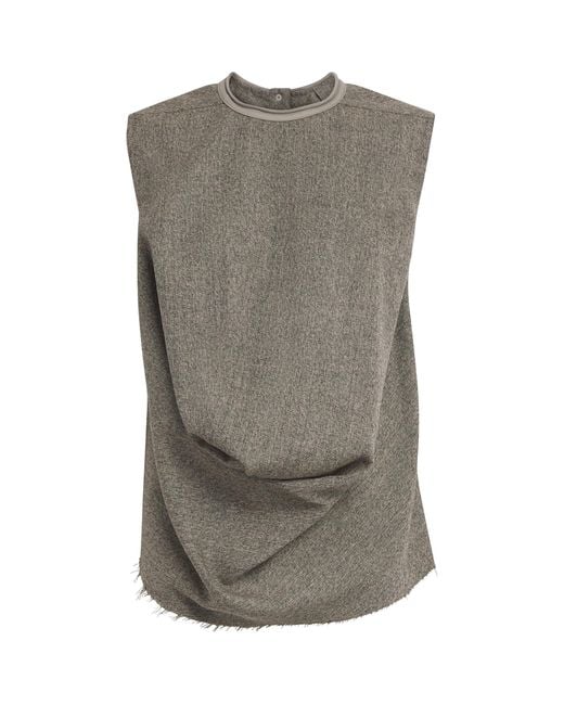 Rick Owens Gray Subhuman Top