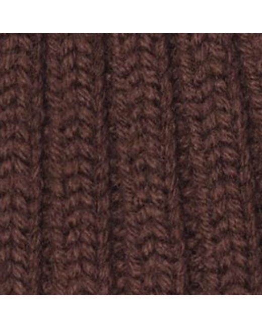 Burberry Brown Wool Logo Beanie for men