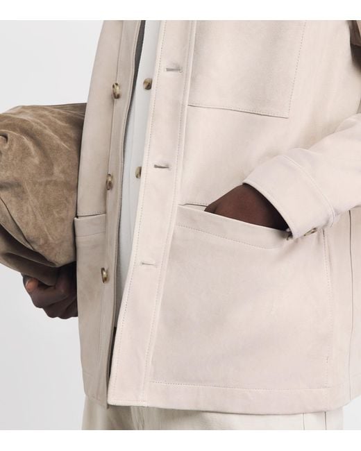 Vince Natural Suede Chore Jacket for men