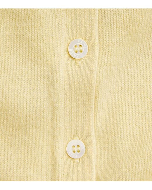 PAIGE Yellow Cashmere Brioche Cardigan