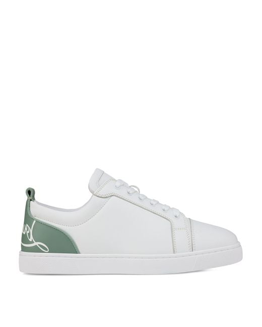 Christian Louboutin White Fun Louis Junior Leather Sneakers for men