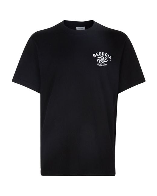 Vetements Black Georgia T-shirt for men