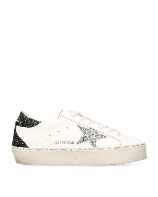 Golden Goose Deluxe Brand White Suede Hi Star Sneakers