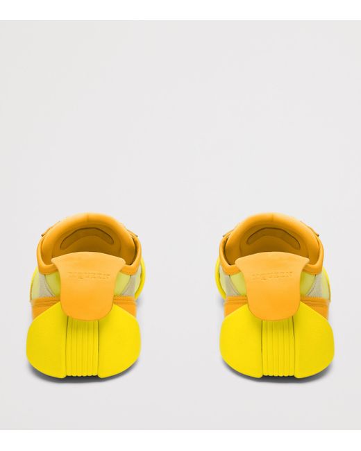 Alexander McQueen Yellow Leather Flexion Sneakers
