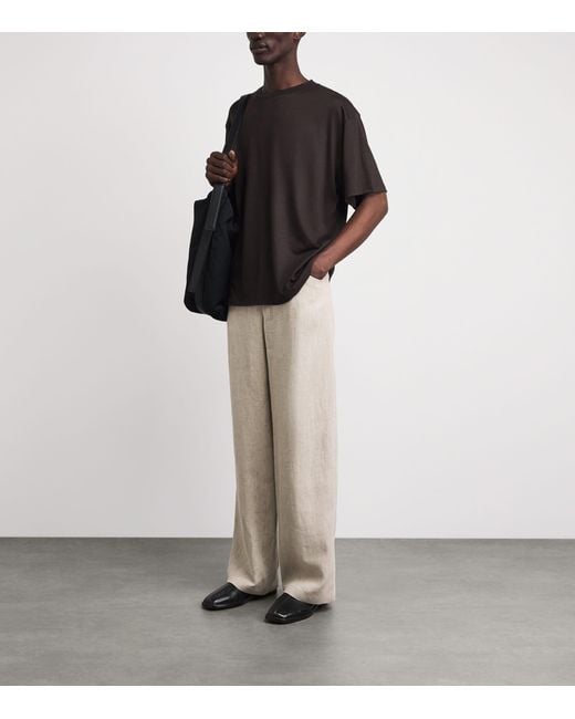 Studio Nicholson Black Wool Henley T-Shirt for men