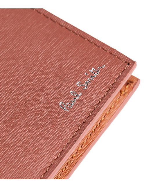 Paul Smith Red Leather Bifold Wallet