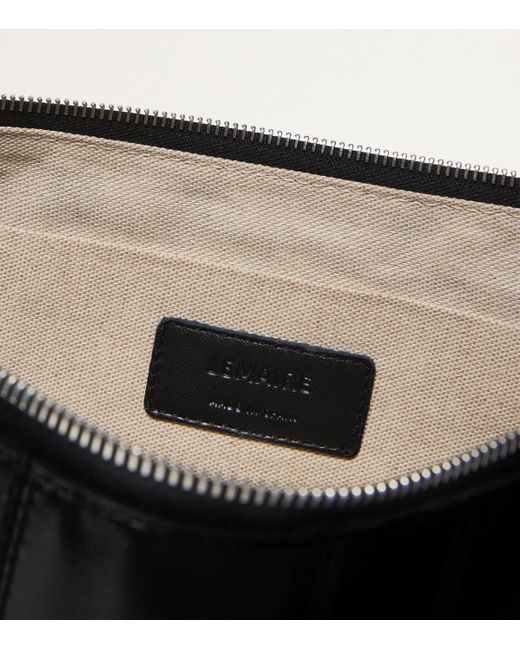 Lemaire Black Medium Nappa Leather Croissant Bag for men