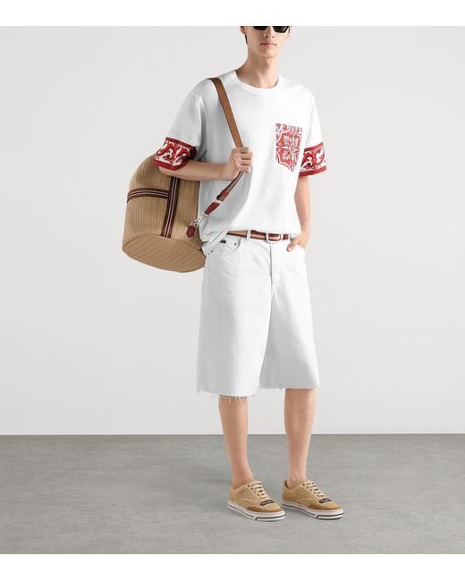 Dolce & Gabbana White Cotton Shorts for men
