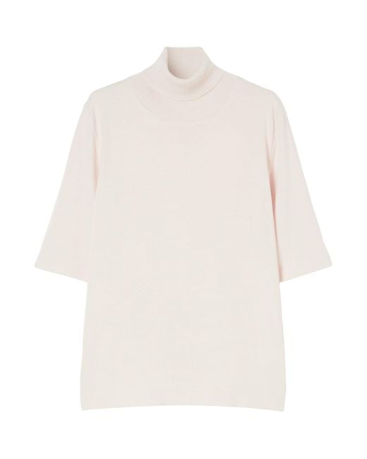 Marina Rinaldi White Virgin Wool Alfa Sweater