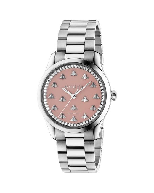 Gucci Gray Stainless Steel G-timeless Multibee Watch 38mm